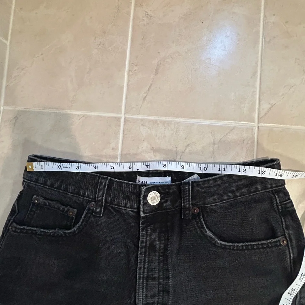 Zara Black Denim Shorts 4